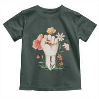 Empowered Women Toddler T Shirt Resist Raised Fist Retro Boho