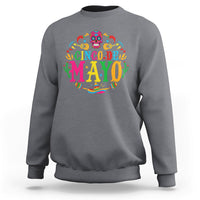 Funny Cinco De Mayo Sweatshirt Cinco De Mayo Mexican Fiesta 5 De Mayo Mexican Sugar Skull - Wonder Print Shop