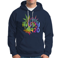 Happy 420 Hoodie Happy 420 Day Cannabis Weed Marijuana Leaf Lovers Men Women - Wonder Print Shop