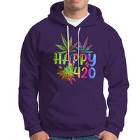 Happy 420 Hoodie Happy 420 Day Cannabis Weed Marijuana Leaf Lovers Men Women - Wonder Print Shop