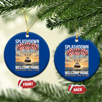 2026 Lunar Mission Splashdown Welcome Home Ceramic Ornament Pacific Ocean April 10 Vintage Capsule Recovery Graphic
