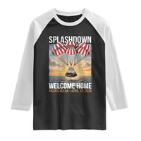 2026 Lunar Mission Splashdown Welcome Home Raglan Shirt Pacific Ocean April 10 Vintage Capsule Recovery Graphic