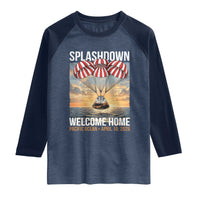 2026 Lunar Mission Splashdown Welcome Home Raglan Shirt Pacific Ocean April 10 Vintage Capsule Recovery Graphic