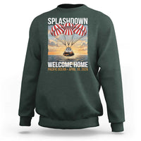 2026 Lunar Mission Splashdown Welcome Home Sweatshirt Pacific Ocean April 10 Vintage Capsule Recovery Graphic