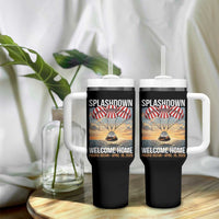 2026 Lunar Mission Splashdown Welcome Home Tumbler With Handle Pacific Ocean April 10 Vintage Capsule Recovery Graphic