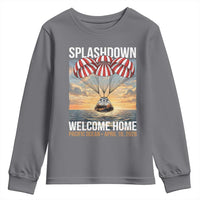 2026 Lunar Mission Splashdown Welcome Home Youth Sweatshirt Pacific Ocean April 10 Vintage Capsule Recovery Graphic
