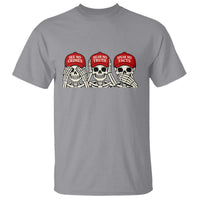 See No Crimes Hear No Truth Speak No Facts Skeletons T Shirt Political Satire Three Wise Monkeys Graphic