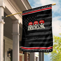 See No Crimes Hear No Truth Speak No Facts Skeletons Garden Flag Political Satire Three Wise Monkeys Graphic