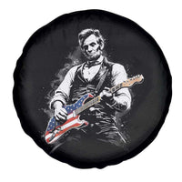 Rockin Abe Abraham Lincoln Playing Electric Guitar Spare Tire Cover Patriotic Music Rocker Mashup 4th of July Celebration