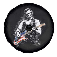 Rockin Abe Abraham Lincoln Playing Electric Guitar Spare Tire Cover Patriotic Music Rocker Mashup 4th of July Celebration
