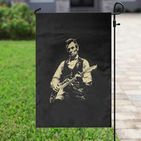 Vintage Rockin Abe Abraham Lincoln Playing Electric Guitar Garden Flag Patriotic Music Rocker Mashup 4th of July Celebration