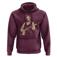 Vintage Rockin Abe Abraham Lincoln Playing Electric Guitar Hoodie Patriotic Music Rocker Mashup 4th of July Celebration