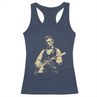 Vintage Rockin Abe Abraham Lincoln Playing Electric Guitar Racerback Tank Top Patriotic Music Rocker Mashup 4th of July Celebration