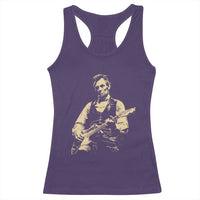 Vintage Rockin Abe Abraham Lincoln Playing Electric Guitar Racerback Tank Top Patriotic Music Rocker Mashup 4th of July Celebration
