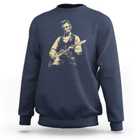 Vintage Rockin Abe Abraham Lincoln Playing Electric Guitar Sweatshirt Patriotic Music Rocker Mashup 4th of July Celebration