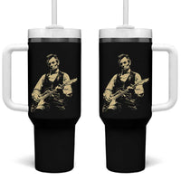 Vintage Rockin Abe Abraham Lincoln Playing Electric Guitar Tumbler With Handle Patriotic Music Rocker Mashup 4th of July Celebration