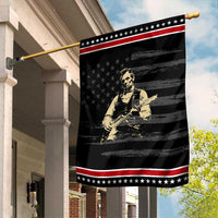 Vintage Rockin Abe Abraham Lincoln Playing Electric Guitar Garden Flag Patriotic Music Rocker Mashup 4th of July Celebration