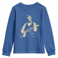 Vintage Rockin Abe Abraham Lincoln Playing Electric Guitar Youth Sweatshirt Patriotic Music Rocker Mashup 4th of July Celebration