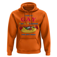 Yeah I’m GAY Got A Yearning For Hot Dogs Hoodie Funny Foodie Humor Retro Graphic