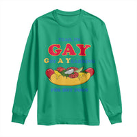 Yeah I’m GAY Got A Yearning For Hot Dogs Long Sleeve Shirt Funny Foodie Humor Retro Graphic
