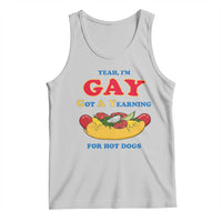 Yeah I’m GAY Got A Yearning For Hot Dogs Tank Top Funny Foodie Humor Retro Graphic