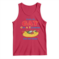 Yeah I’m GAY Got A Yearning For Hot Dogs Tank Top Funny Foodie Humor Retro Graphic