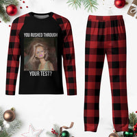 Funny Disheveled Doll Meme Testing Day Plaid Pajama Set You Rushed Through Your Test Teacher Reaction Humor