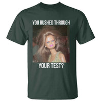 Funny Disheveled Doll Meme Testing Day T Shirt You Rushed Through Your Test Teacher Reaction Humor