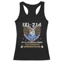DD-214 Its A Veteran Thing You Wouldnt Understand Racerback Tank Top Patriotic American Eagle Military Pride Graphic