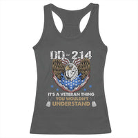 DD-214 Its A Veteran Thing You Wouldnt Understand Racerback Tank Top Patriotic American Eagle Military Pride Graphic