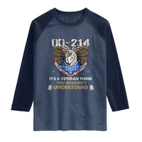 DD-214 Its A Veteran Thing You Wouldnt Understand Raglan Shirt Patriotic American Eagle Military Pride Graphic
