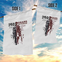 250 Years of Courage Commemorative Patriotic Soldier Garden Flag American Revolution to Modern Military 1776 to 2026 Semiquincentennial