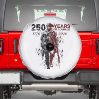 250 Years of Courage Commemorative Patriotic Soldier Spare Tire Cover American Revolution to Modern Military 1776 to 2026 Semiquincentennial
