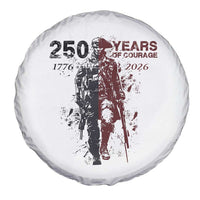 250 Years of Courage Commemorative Patriotic Soldier Spare Tire Cover American Revolution to Modern Military 1776 to 2026 Semiquincentennial