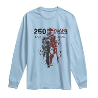 250 Years of Courage Commemorative Patriotic Soldier Long Sleeve Shirt American Revolution to Modern Military 1776 to 2026 Semiquincentennial