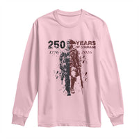 250 Years of Courage Commemorative Patriotic Soldier Long Sleeve Shirt American Revolution to Modern Military 1776 to 2026 Semiquincentennial
