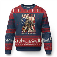 America 250 Years George Washington Rock Star Ugly Christmas Sweater Funny Electric Guitar Player Vintage American Flag 1776 to 2026 Semiquincentennial