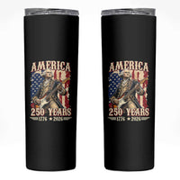 America 250 Years George Washington Rock Star Skinny Tumbler Funny Electric Guitar Player Vintage American Flag 1776 to 2026 Semiquincentennial