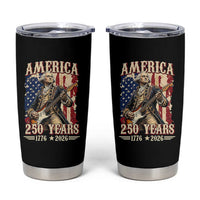 America 250 Years George Washington Rock Star Tumbler Cup Funny Electric Guitar Player Vintage American Flag 1776 to 2026 Semiquincentennial