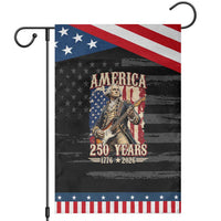 America 250 Years George Washington Rock Star Patriotic Garden Flag Funny Electric Guitar Player Vintage American Flag 1776 to 2026 Semiquincentennial