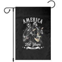America 250 Years Abraham Lincoln and George Washington Rock Concert Garden Flag Presidents Jamming Electric Guitars 1776 to 2026 Semiquincentennial