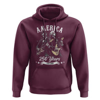 America 250 Years Abraham Lincoln and George Washington Rock Concert Hoodie Presidents Jamming Electric Guitars 1776 to 2026 Semiquincentennial