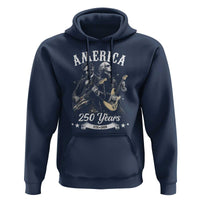 America 250 Years Abraham Lincoln and George Washington Rock Concert Hoodie Presidents Jamming Electric Guitars 1776 to 2026 Semiquincentennial