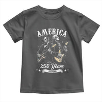 America 250 Years Abraham Lincoln and George Washington Rock Concert Toddler T Shirt Presidents Jamming Electric Guitars 1776 to 2026 Semiquincentennial