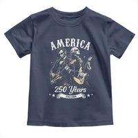 America 250 Years Abraham Lincoln and George Washington Rock Concert Toddler T Shirt Presidents Jamming Electric Guitars 1776 to 2026 Semiquincentennial