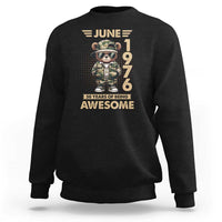 Cool Teddy Bear June 1976 50th Birthday Sweatshirt 50 Years Of Being Awesome Retro Streetwear Gift
