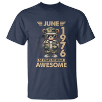 Cool Teddy Bear June 1976 50th Birthday T Shirt 50 Years Of Being Awesome Retro Streetwear Gift