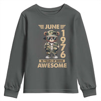Cool Teddy Bear June 1976 50th Birthday Youth Sweatshirt 50 Years Of Being Awesome Retro Streetwear Gift