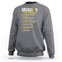 Bachelor Party Sweatshirt Bachelor Party Checklist Funny - Wonder Print Shop