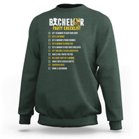 Bachelor Party Sweatshirt Bachelor Party Checklist Funny - Wonder Print Shop